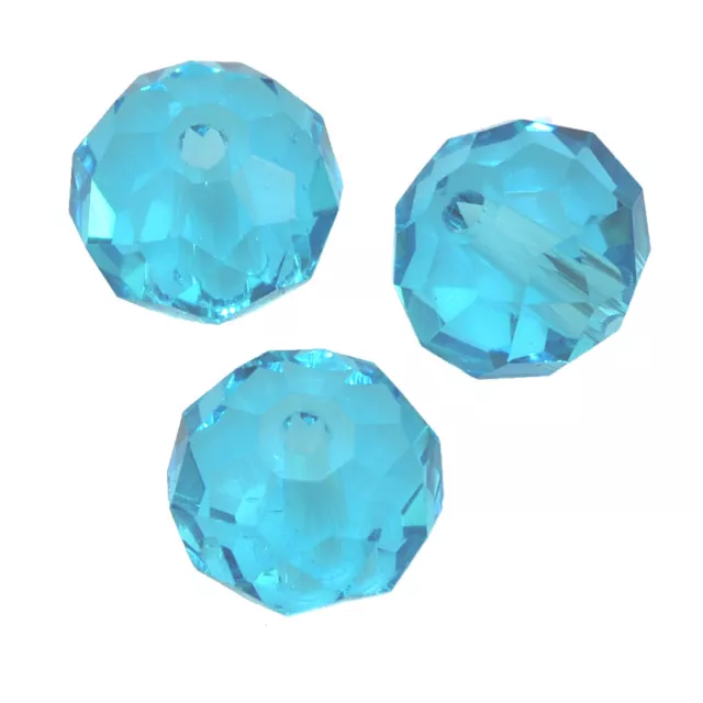Faceted Rondelle Crystal Cut Glass Beads  Spacer for Jewellery Making 6mm