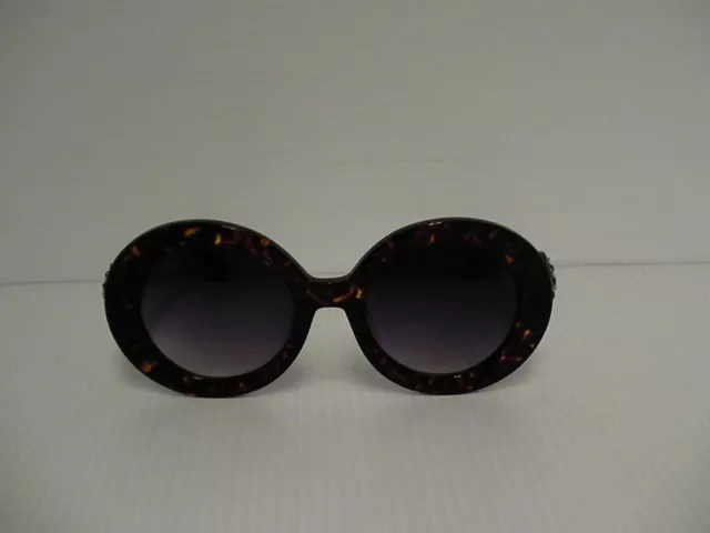 PRADA New Sunglasses womens round tortoise black arm spr 27QS Swarovski Crystal 2