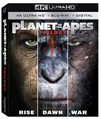 Planet of the Apes Trilogy [Used Very Good 4K UHD Blu-ray] Oversize Item Spilt