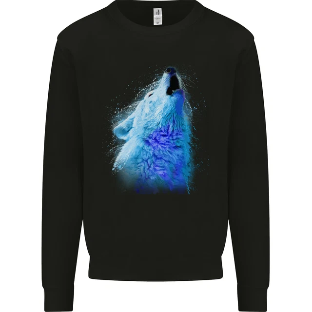 Wolf Watercolour Kids Sweatshirt Jumper