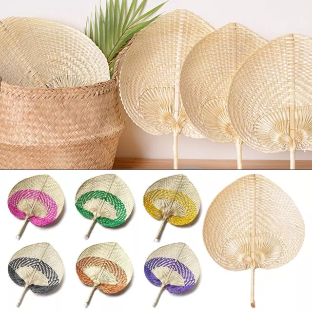 Gift Party Artificial Cooling Fan Woven Fan Straw Hand-woven Fan Summer