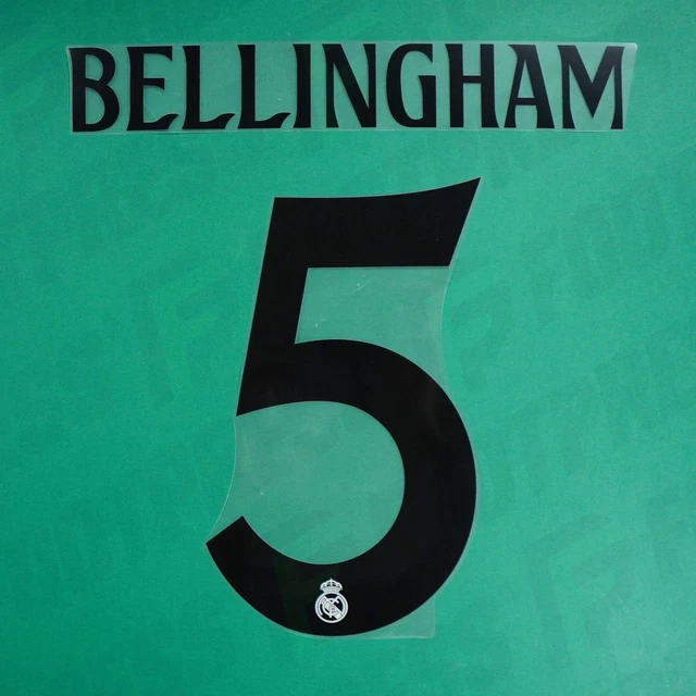 Flocage Officiel Real Madrid 2023/2024 – Bellingham (Extérieur/Troisième Maillot)
