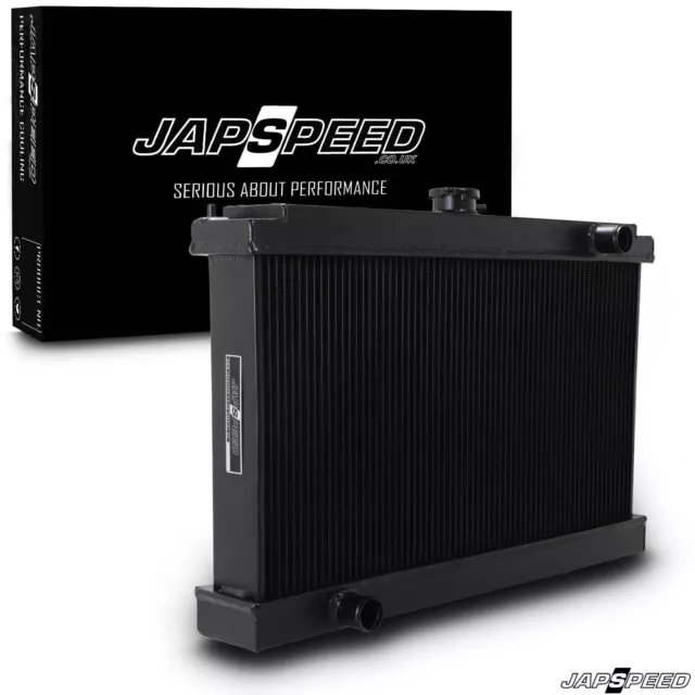 Japspeed 75Mm Black Edition Aluminium Alloy Custom Universal Radiator Race Drift