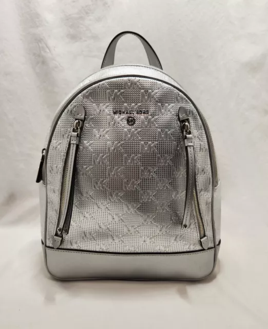 Michael Michael Kors Brooklyn Medium Backpack/Silver