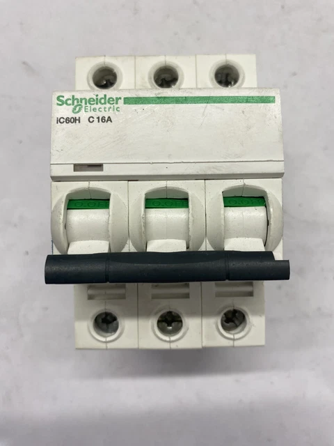 Disjoncteur Schneider Electric A9F87316 - IC60H 3P 16A Courbe C, Neuf