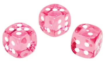 CHX23814 Chessex Manufacturing Translucent: 12mm D6 Pink/White (36)