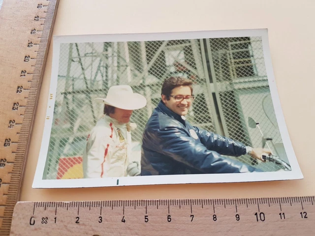 FOTO FOTO OLDTIMER 1970 Formula 2 Pilota Pilota Auto da Corsa Racing (1