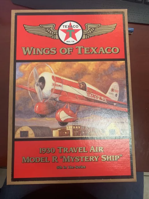 Wings of Texaco 1930 Travel Air Model R Mystery Ship Replica NIP VTG diecast