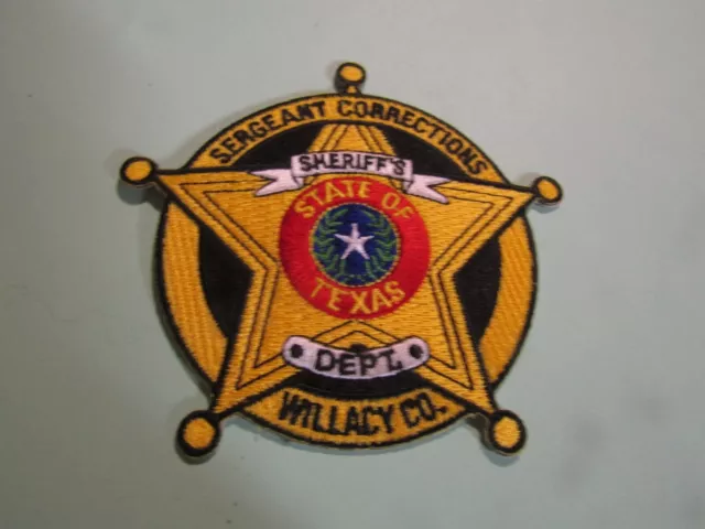 Patch Law Enforcement Older Sheriff Dept Texas County Of Willacy Sergeant Correc