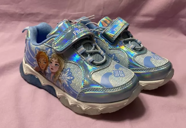 Frozen 2 Toddler Girl Light Up Athletic Sneakers Blue