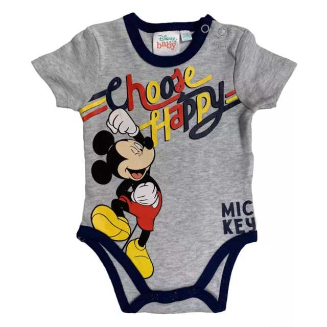 Body Nouveau-Né Manche Courte Disney Grenouillère Mickey Mouse 2617