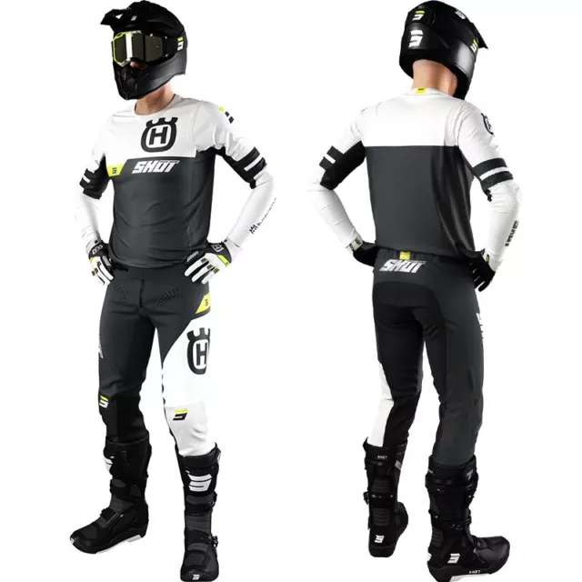 Shot Aerolite LE Husqvarna Motocross Gear Set Jersey/Pants Combo MX Racing Set