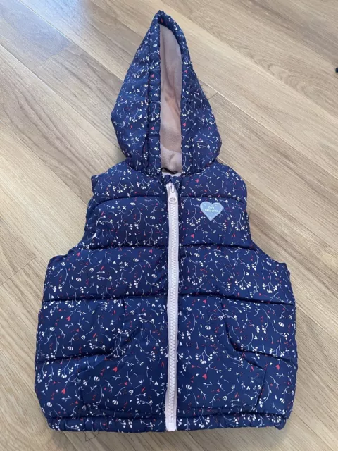 Zara Baby Girl Body Warmer Padded Gilet - Size 12-18 Months