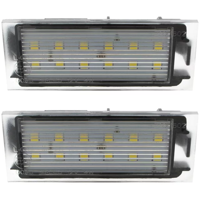 2x LUCE TARGA POSTERIORE LED PER RENAULT CLIO MASTER MEGANE LAGUNA TWINGO THALIA