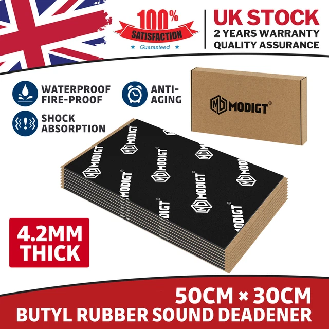 BUTYL SOUND DEADENING Mat Under Bonnet Engine Bays Heat Shield 50% ...