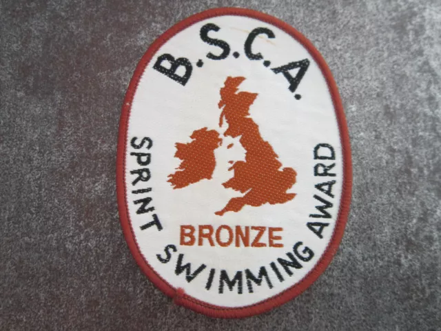 BSCA Bronze Sprint Swimming Award Swimming Sport Woven Cloth Patch Badge (L3S)