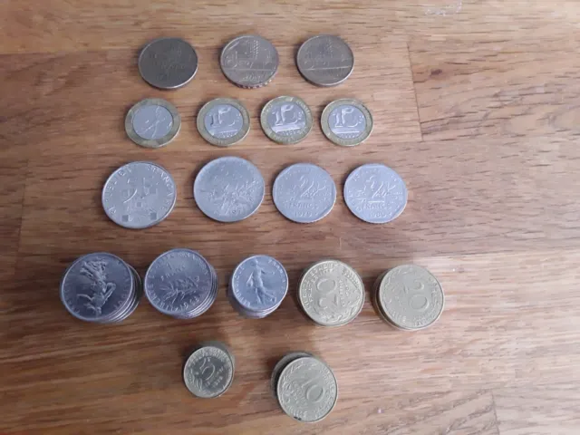 Kursmünzensatz KMS Frankreich von 5 centimes bis 10 Francs alles dabei