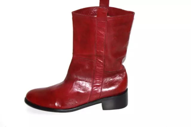 GREAT Bottines Boots à Enfiler Tout Cuir Base Pourpre T 41 COMME NEUVES