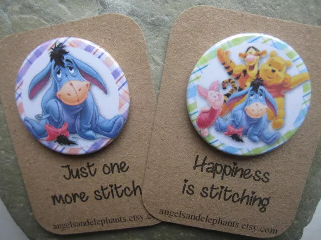 Needle Minder Magnetic, Winnie The Pooh, Cross stitch, Embroidery Needle Keeper