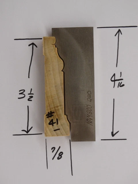 Shaper / Molder Custom Corrugated Back / CB Knives For 7/8" x 3 1/2" Casing