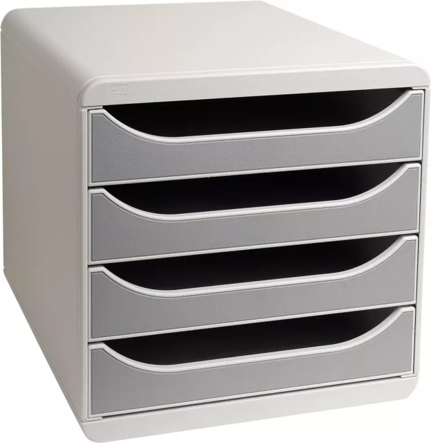 Exacompta 310041D Premium Ablagebox mit 4 Schubladen für DIN A4+ Dokumente. Bela