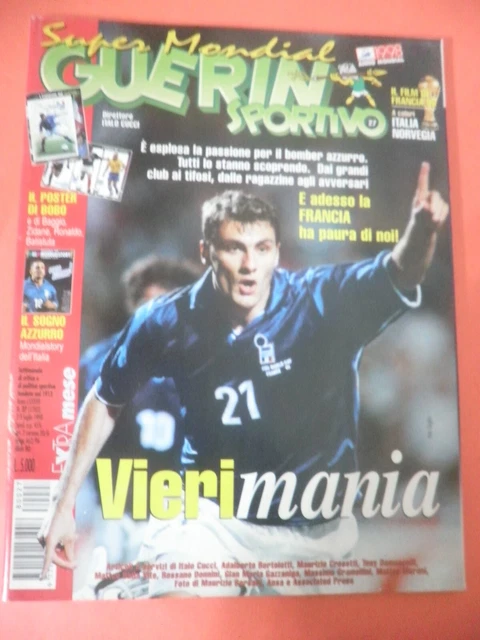Maxi Poster Guerin Sportivo 1998 - Roberto Baggio & Roberto Mancini - Inter