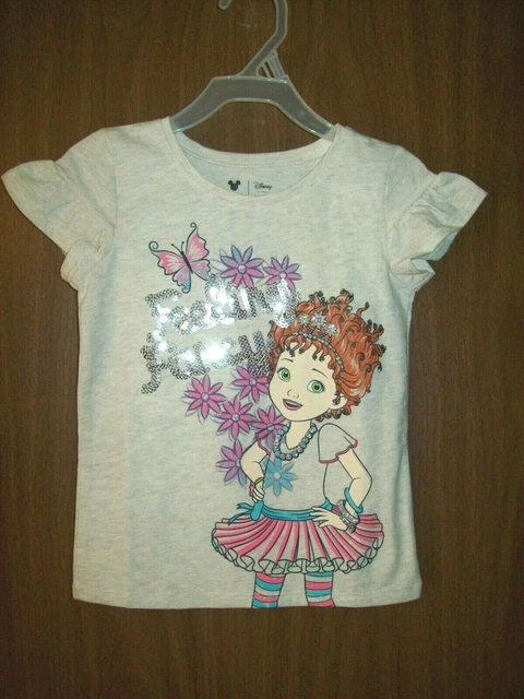 New Girl's Disney Fancy Nancy Feeling Fancy T-Shirt Sz 2T  Flutter Sleeve