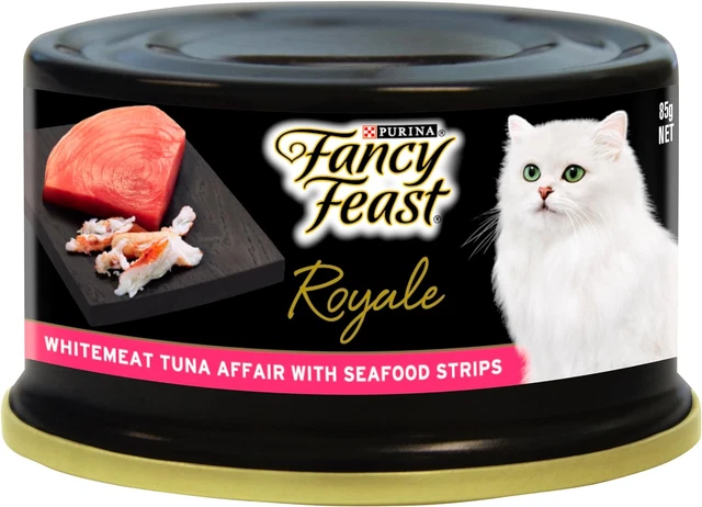 FANCY FEAST Adult Royale Whitemeat Tuna Affair with Seafood Strips Wet Cat Food