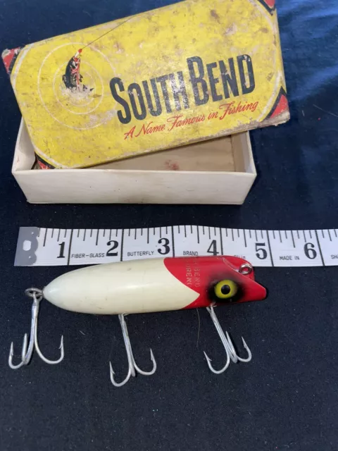 VTG Antique Wooden spinbait Lure, South Bend spin-a-diddee or nip