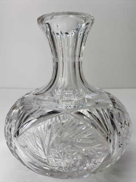 American Brilliant Period ABP Cut Glass Liquor / Wine Decanter Carafe Hawkes ?