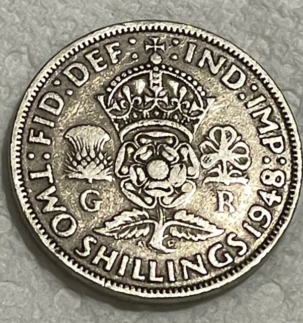 Great Britain 2 Shillings (Florin), 1948 KM# 865, copper-nickel King George VI