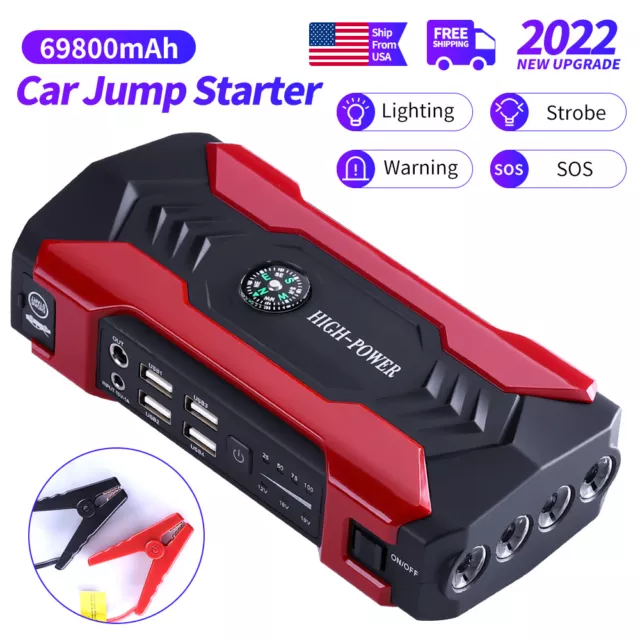 69800mAh Portable Car Jump Starter Booster Jumper Box Power Bank Battery  Charger