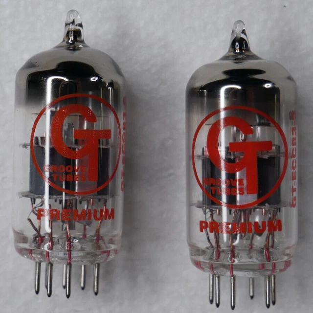 Gt-Ecc83-S 12Ax7 Pair Groove Tubes Amplifier Preamp Tubes Test Good No Reserve
