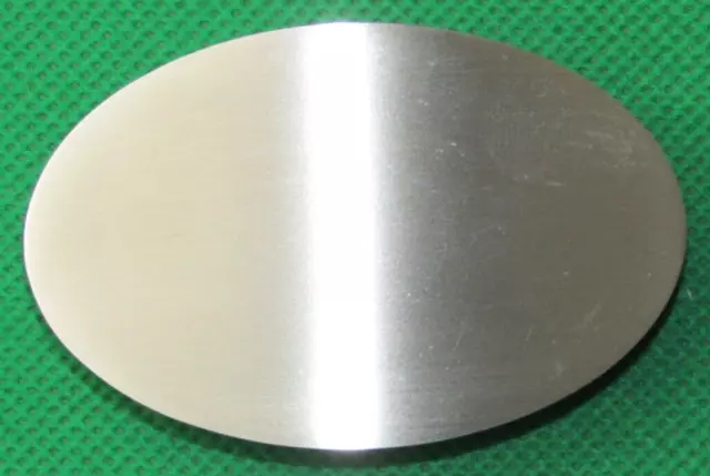 Belt Buckle "BLANK BRUSHED OVAL" Solid Stainless Steel, Fit 4 cm Belt.