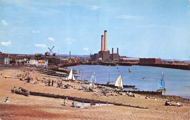 Old Topographical Postcard Harbour Shoreham By Sea  Unused Used Good Very Good