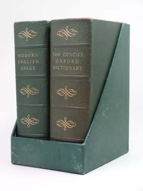 Concise Oxford Dictionary & Modern English Usage full leather binding cased 1958