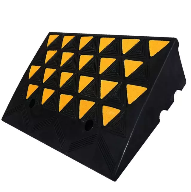 Rubber Curb Ramp 6" High 23.6" Length for Driveway Ramp, Car, Motorycle, Truck