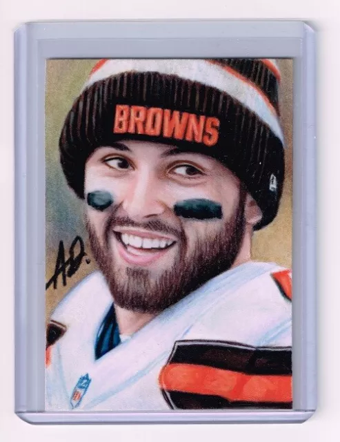 2018 ACEO Sketch Card BAKER MAYFIELD Cleveland Browns 1/1