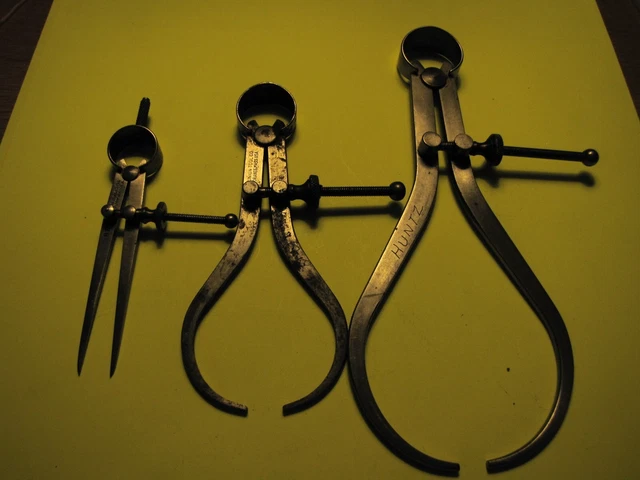 UNION TOOL Co. 4"Outside caliper.Brown and Sharp divider & 8in outside caliper