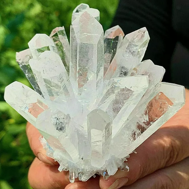 New Find white Phantom Quartz Crystal Cluster Mineral Specimen Healing 300g+/1pc 5