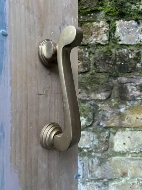 Victorian Brass Door Knocker, Heavy (rrp Over £100)