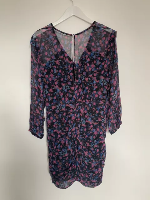 ALL SAINTS BLACK Red Floral Print Harlow Eira Dress Size UK 6 29.99 PicClick UK