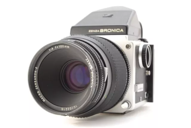 [EXCELLE +5] ZENZA BRONICA ETR Silver Body Zenzanon Macro E 100mm f/4 Lens JAPAN