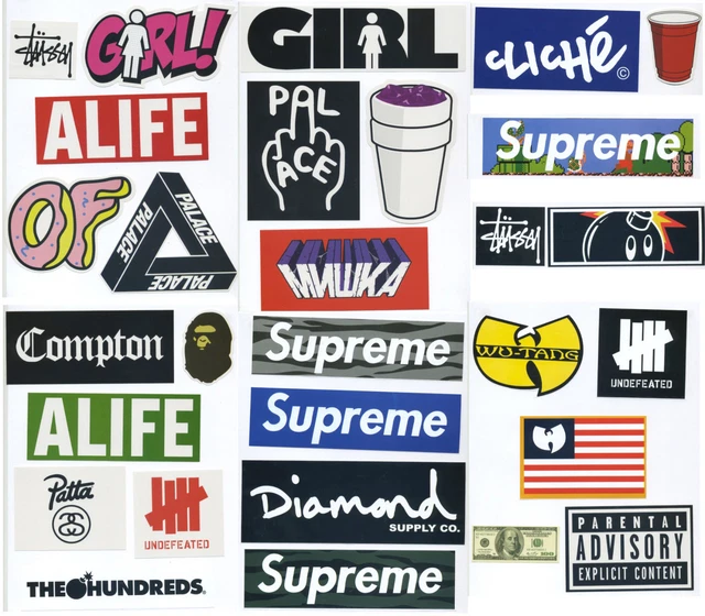 SUPREME CLASSIC BOX Logo 29 X Skateboard Stickers Car Vinyl Decal