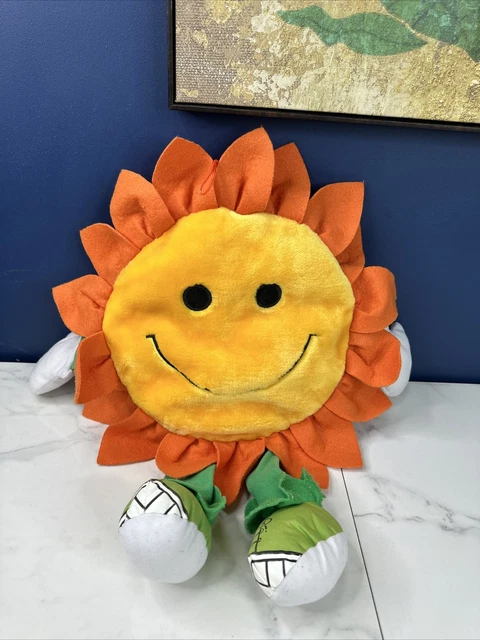 VINTAGE ACID HOUSE Rave Smiley Face Sunflower Soft Toy PJ's Case Pouch ...