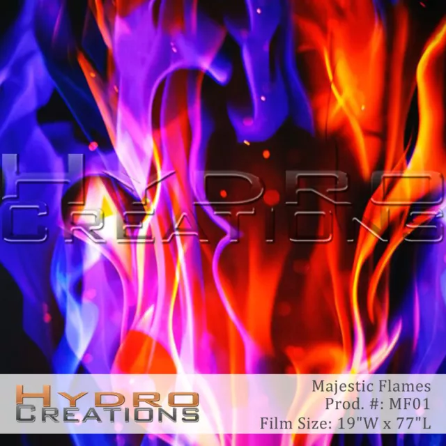 HYDROGRAPHIC FILM HYDRO DIPPING WATER TRANSFER FILM MAJESTIC FLAMES (19" x 77")