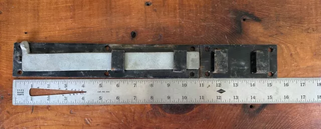 Vintage 15-1/2" Sliding Barn Door Gate Latch Cast metal forged Shed hardware