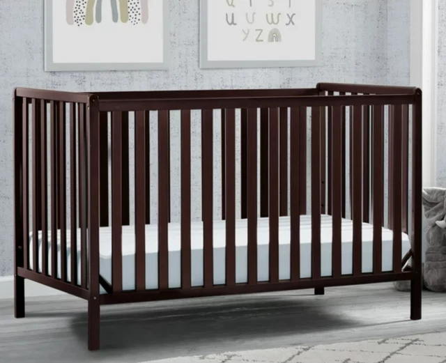Cunas para Bebes 4 en 1 Convertible Cama para Niños Modern Baby Crib Espresso