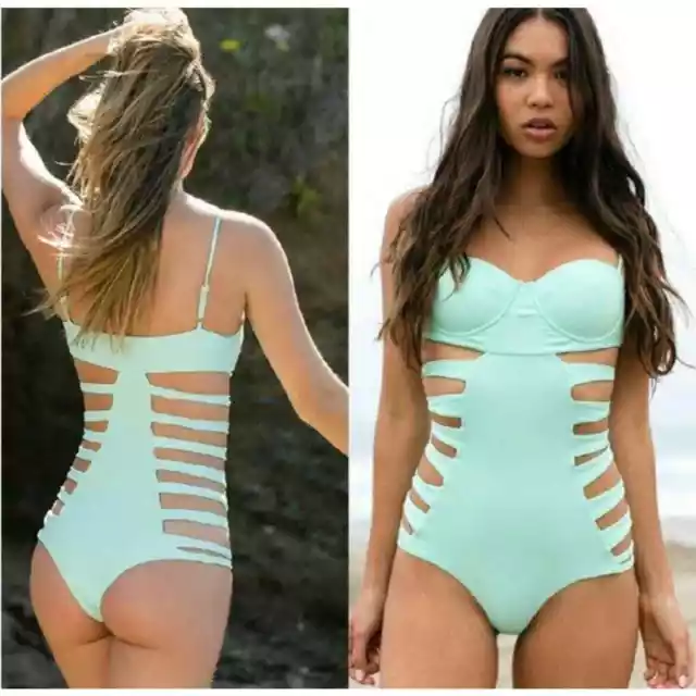 NWT ISSA DE’MAR Mint Green San Sebastián One Piece Swimsuit