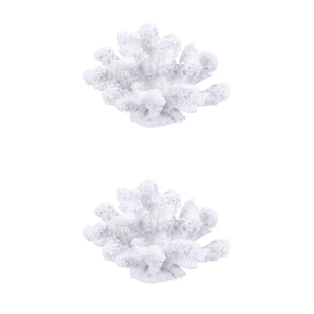 2 pz piante acquario artificiale bianco paesaggio serbatoio corallo finto